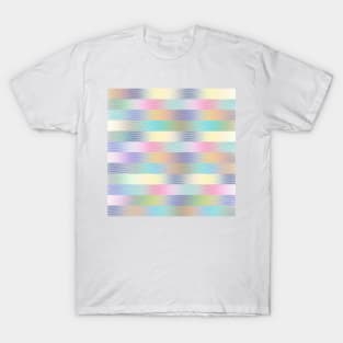 Colorful Gradient Stripes Strokes Pattern T-Shirt